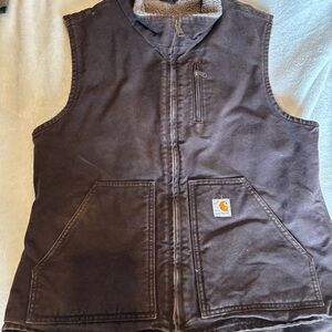 Carhartt Dark Brown Sherpa-Lined Vest